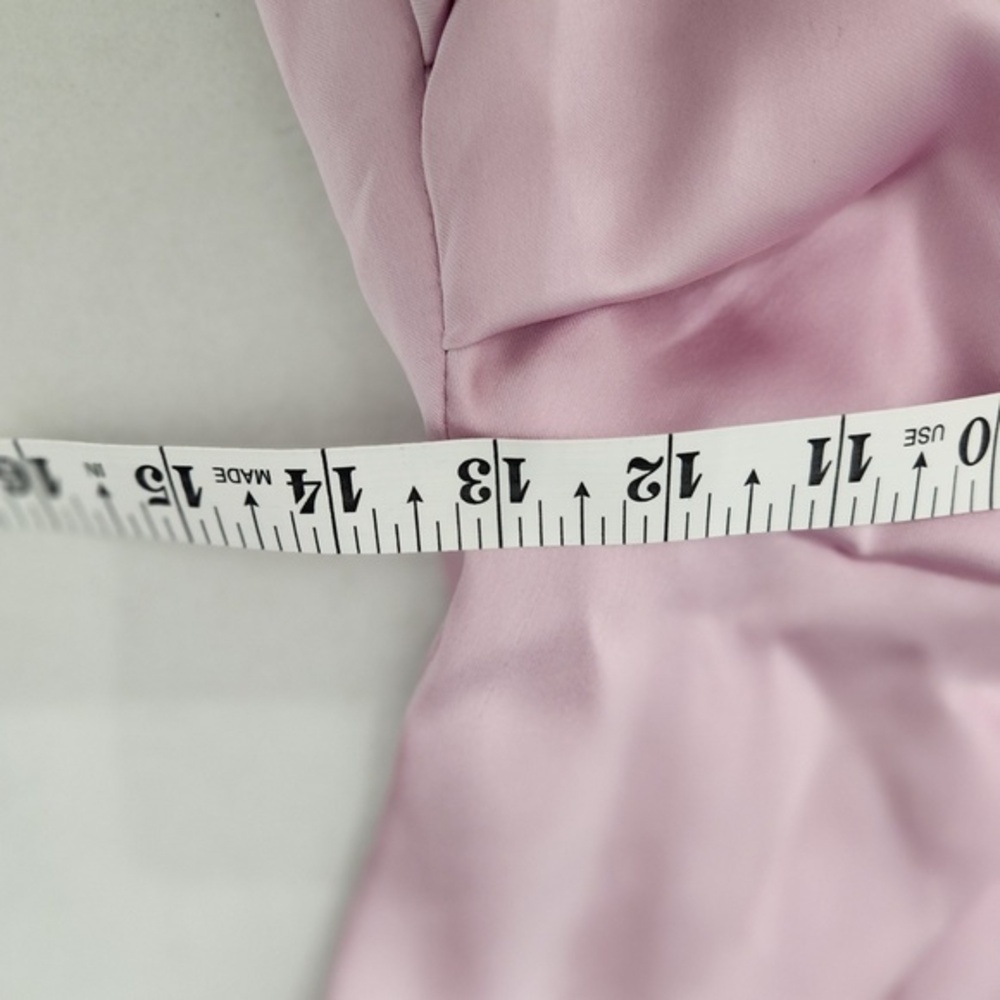 Zara Dress Womens Size Small Light Pink‎ Shirt Satin Collared Wrap Elegant Dress - Picture 13 of 14